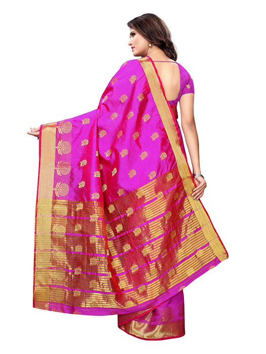 Pink Color Poly Silk Saree only in Bigswipe