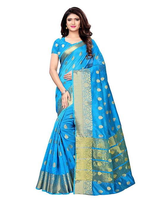 Blue Color Poly Silk Saree only in Bigswipe