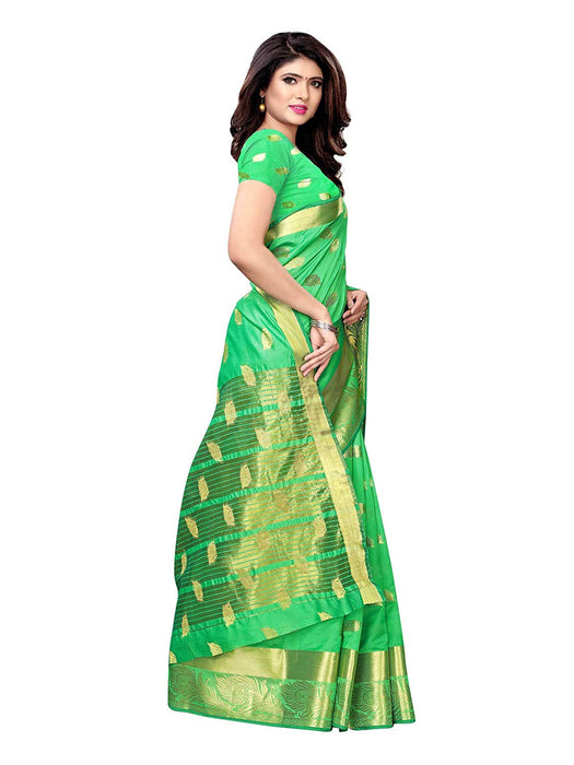 Green Color Poly Silk Saree only in Bigswipe