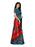 Turquoise, Multi Color Poly Silk Saree