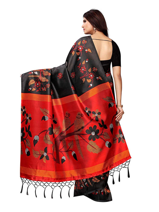 Black, Multi Color Poly Silk Saree only in Bigswipe