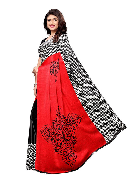 Black, White Color Satin Saree only in Bigswipe