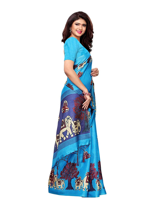 Blue, Navy Blue Color Art Silk Saree only in Bigswipe