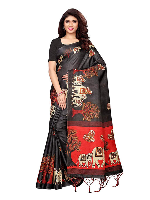 Black, Maroon Color Art Silk Saree only in Bigswipe