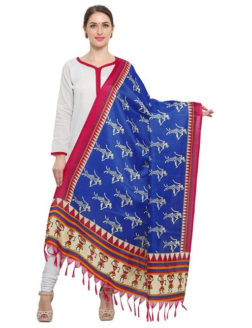 Blue, Red Color Art Silk Dupatta only in Bigswipe