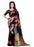 Printed Faux Georgette Black Color Saree only in Bigswipe