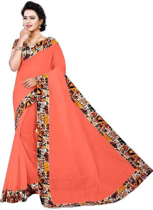 Pink Color Printed Chanderi Silk Saree With Blouse only in Bigswipe