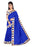 Blue Color Printed Chanderi Silk Saree With Blouse only in Bigswipe