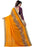 Yellow And Purple Color Printed Georgette Saree With Blouse