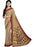 Cream And Red Color Printed Silk Crepe Saree With Blouse only in Bigswipe