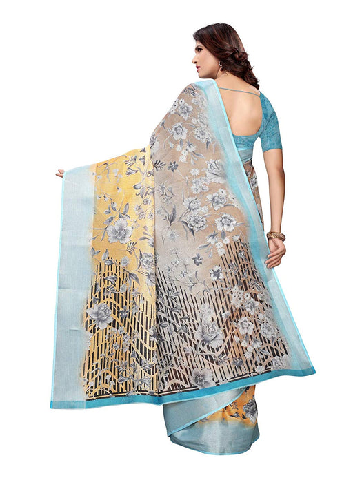 Brown, Peach, Multi Color Leno (Cotton Silk) Saree only in Bigswipe