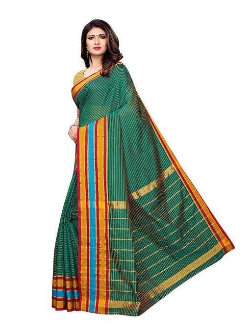 Green Color Poly Silk Saree only in Bigswipe