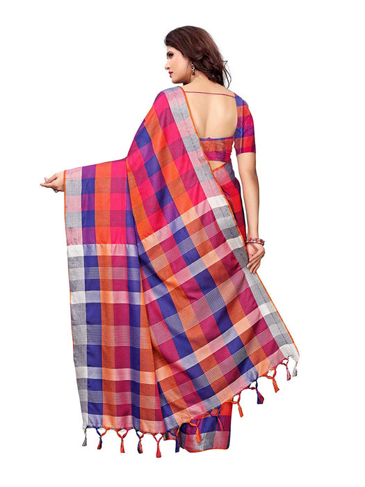 Multi Color Linen (Poly Linen) Saree only in Bigswipe