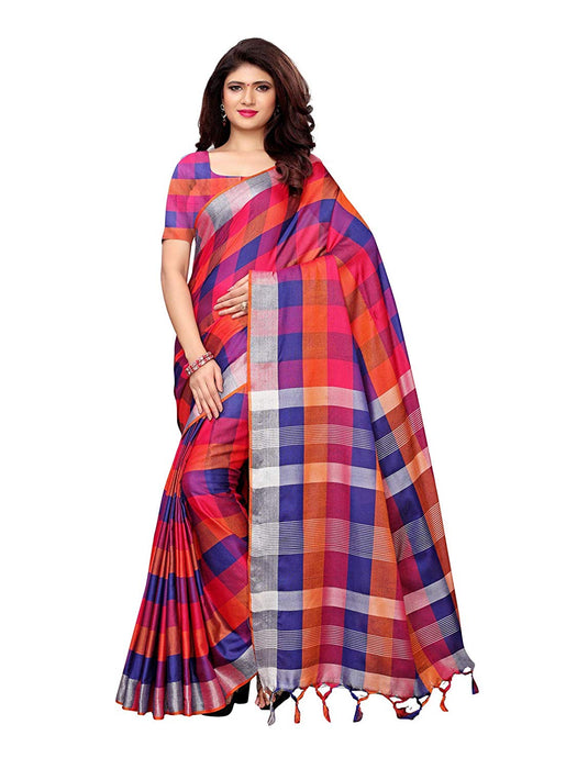 Multi Color Linen (Poly Linen) Saree only in Bigswipe