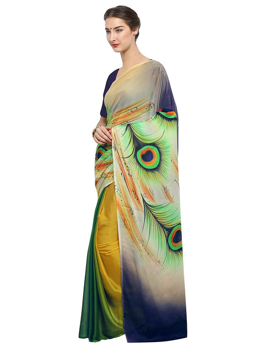 Multi Color Chiffon Georgette Saree only in Bigswipe