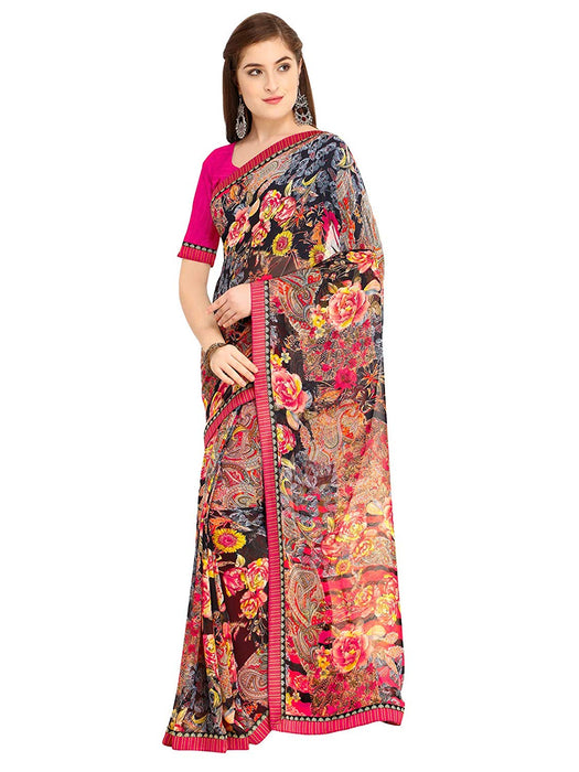 Multi Color Georgette Saree only in Bigswipe