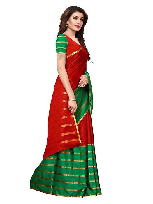 Maroon, Green Color Poly Silk Saree only in Bigswipe