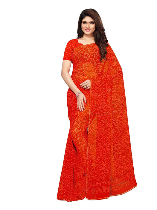 Orange Color Georgette Saree only in Bigswipe