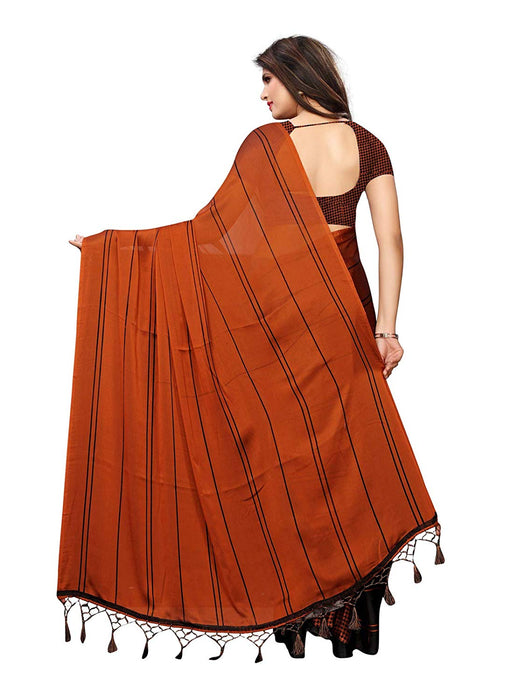 Black, Brown Color Chiffon Georgette Saree only in Bigswipe