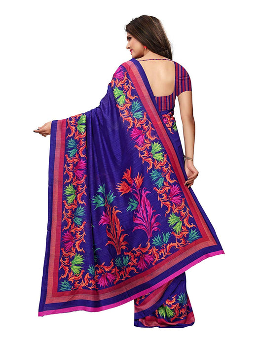 Purple, Multi Color Georgette Saree