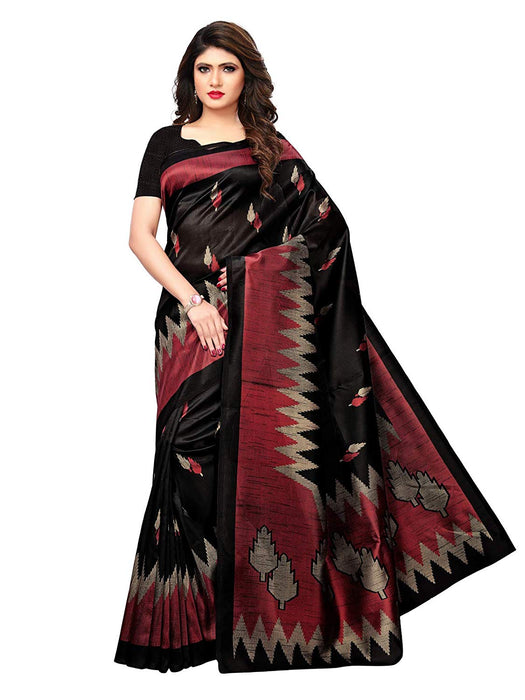 Black, Maroon, Multi Color Poly Silk Saree only in Bigswipe