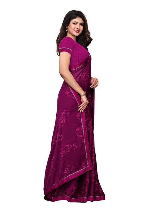 Purple, Multi Color Chiffon Saree