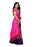 Pink, Navy Blue Color Poly Silk Saree only in Bigswipe