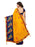 Yellow, Navy Blue Color Poly Silk Saree