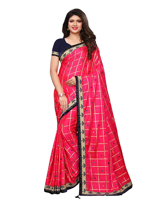 Pink Color Poly Silk Saree only in Bigswipe