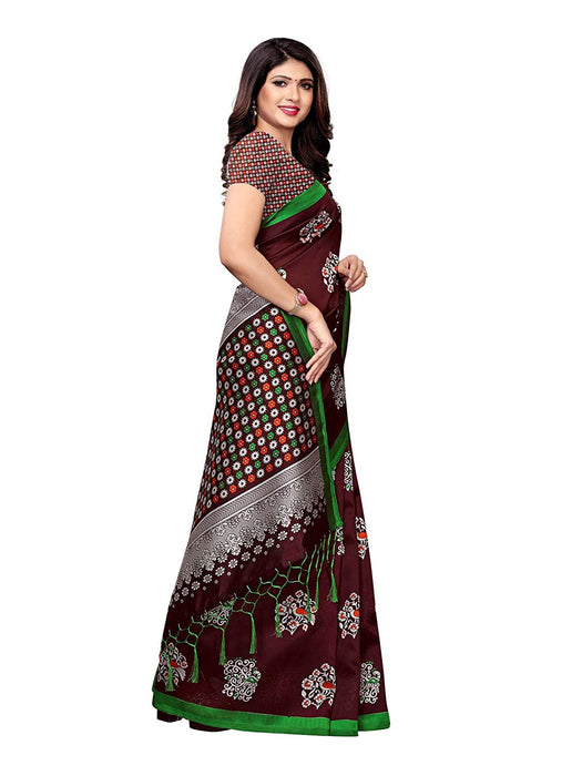 Purple, Multi Color Poly Silk Saree