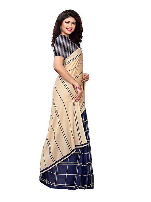 Navy Blue Color Shimmer (Chiffon) Saree only in Bigswipe