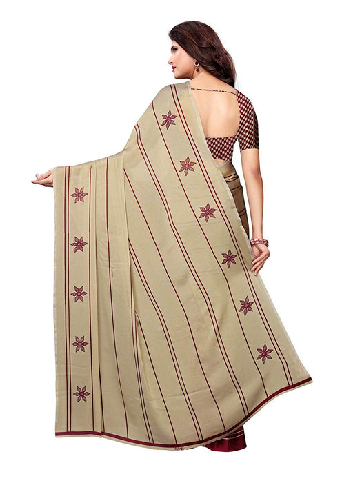 Maroon Color Shimmer (Chiffon) Saree only in Bigswipe