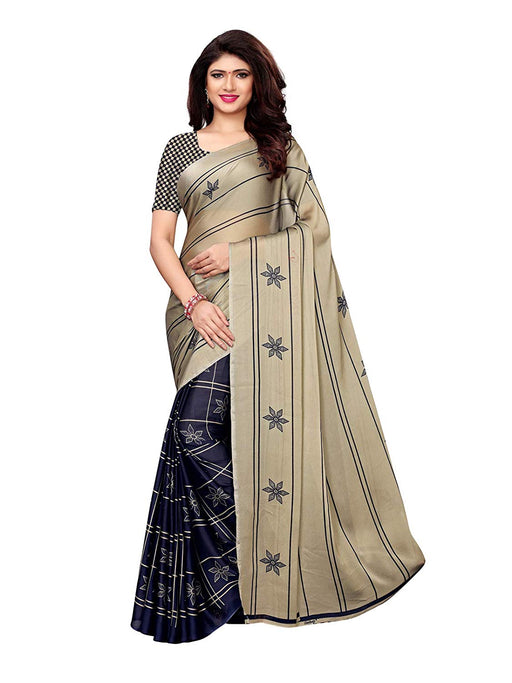 Navy Blue Color Shimmer (Chiffon) Saree only in Bigswipe