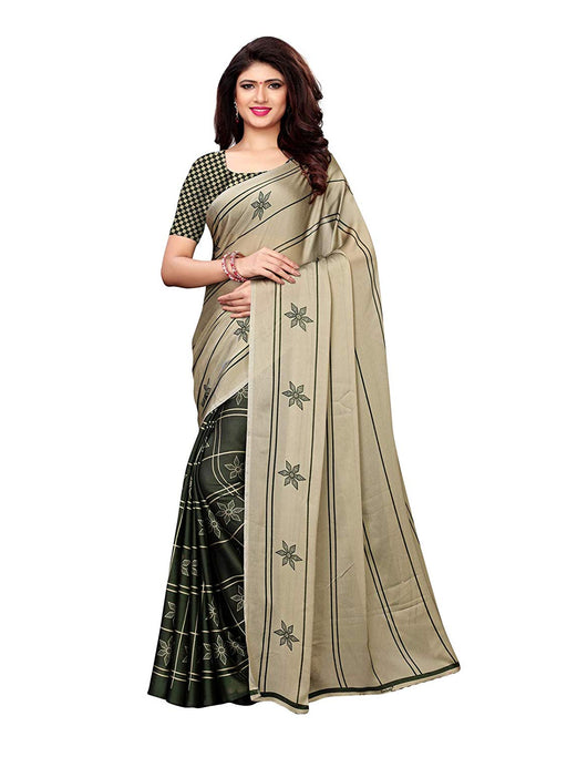 Green Color Shimmer (Chiffon) Saree only in Bigswipe