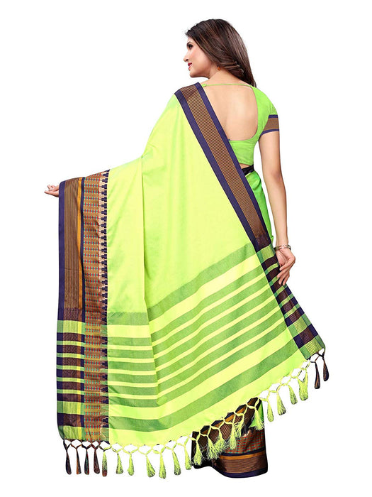 Green, Navy Blue Color Poly Silk Saree only in Bigswipe