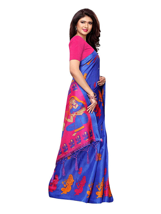 Blue, Pink Color Art Silk Saree only in Bigswipe