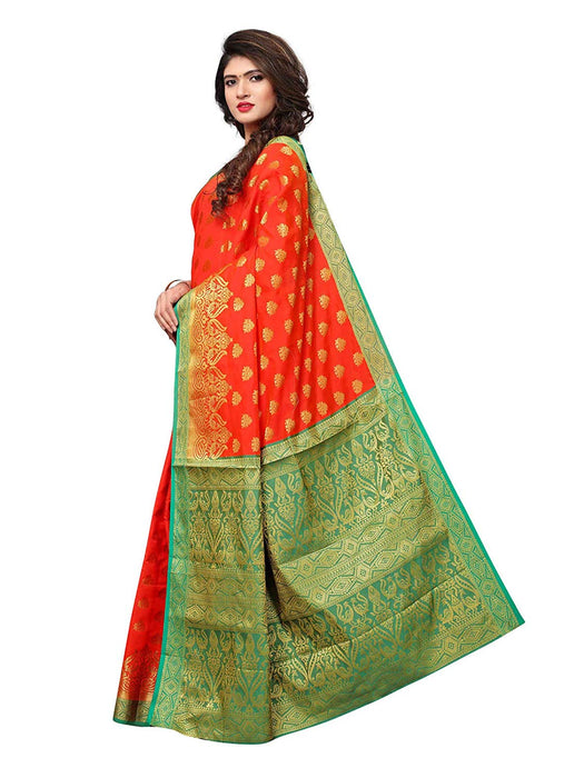 Red Color Poly Silk Saree