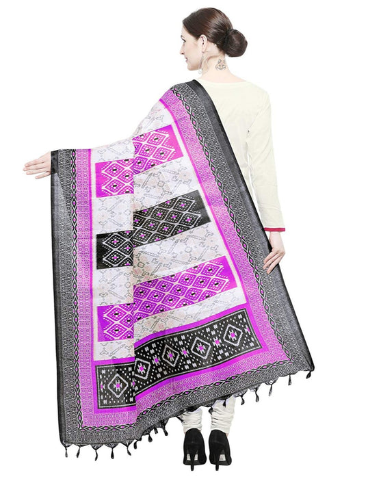 Black, Pink Color Art Silk Dupatta only in Bigswipe