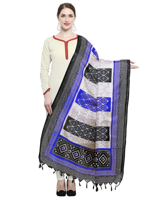 Black, Blue Color Art Silk Dupatta only in Bigswipe