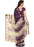 Printed Faux Georgette Wine Color Saree only in Bigswipe