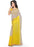 Printed Faux Georgette Yellow Color Saree only in Bigswipe