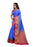 Blue Color Printed Silk Blend Saree With Blouse only in Bigswipe