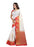 White Color Printed Silk Blend Saree With Blouse