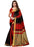 Black And Red Color Printed Cotton Silk Saree With Blouse only in Bigswipe