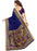 Navy Color Printed Khadi Silk Saree With Blouse only in Bigswipe