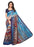 Blue Color Printed Bhagalpuri Silk Saree With Blouse only in Bigswipe