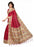 Red Color Printed Khadi Silk Jhalor Saree With Blouse