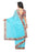 Sky Blue Color Printed Chanderi Saree With Blouse