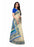 Offwhite and blue Color Printed Khadi Silk Saree With Blouse only in Bigswipe