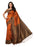 Orange Color Printed Mysore kalamkari Silk with jhalor Saree With Blouse only in Bigswipe